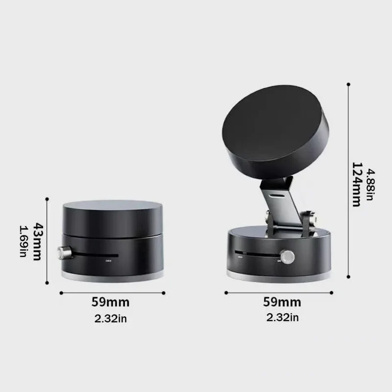 "360° Freedom – Magnetic Suction Phone Stand for All Spaces!"