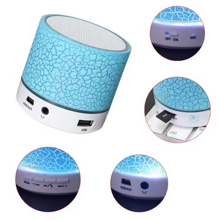 New 2024 Portable Speaker Bluetooth Waterproof Color Outdoor LED Speaker