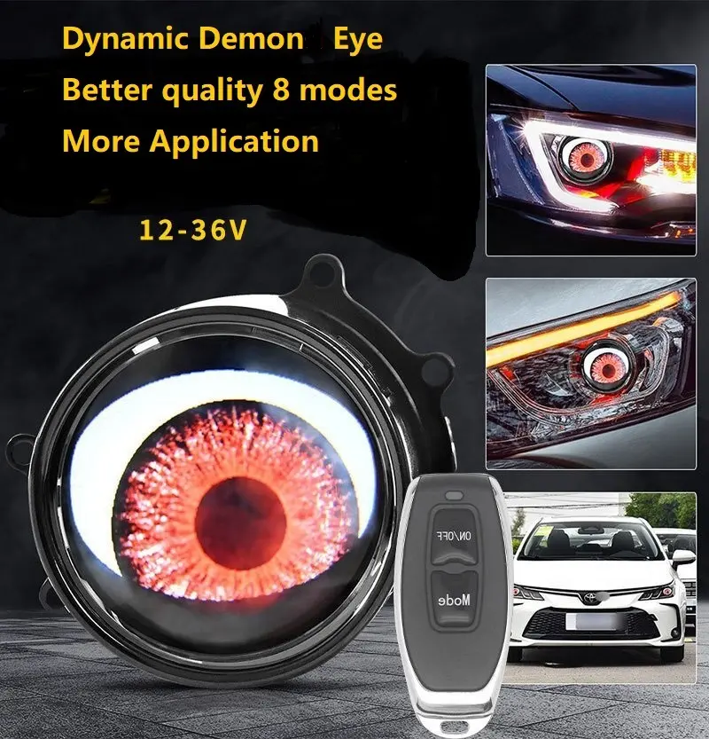 3D.Devil's eye LED headlights