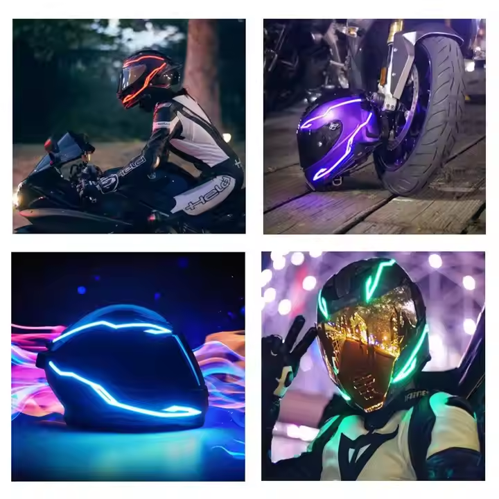 Motorcycle helmet riding LED signal light bar