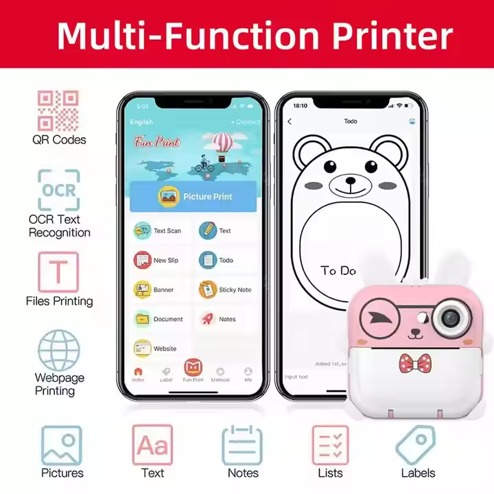 Print Camera, HD Mini Camera.