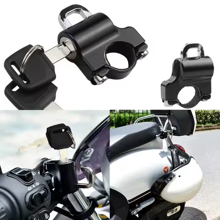 Electric car, motorcycle helmet anti-theft lock