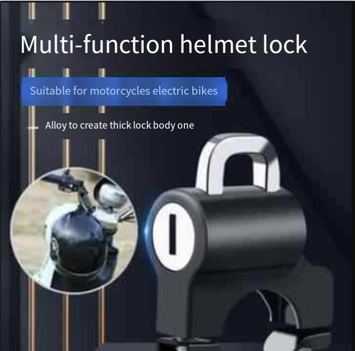 Electric car, motorcycle helmet anti-theft lock