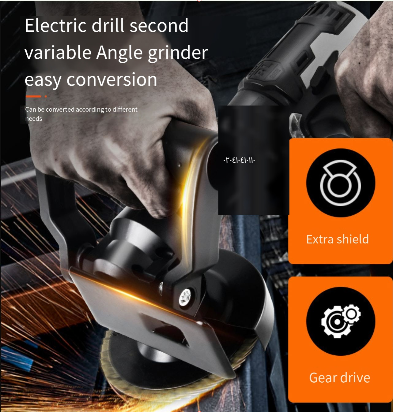 90° Electric drill converter 【Electric drill not included】