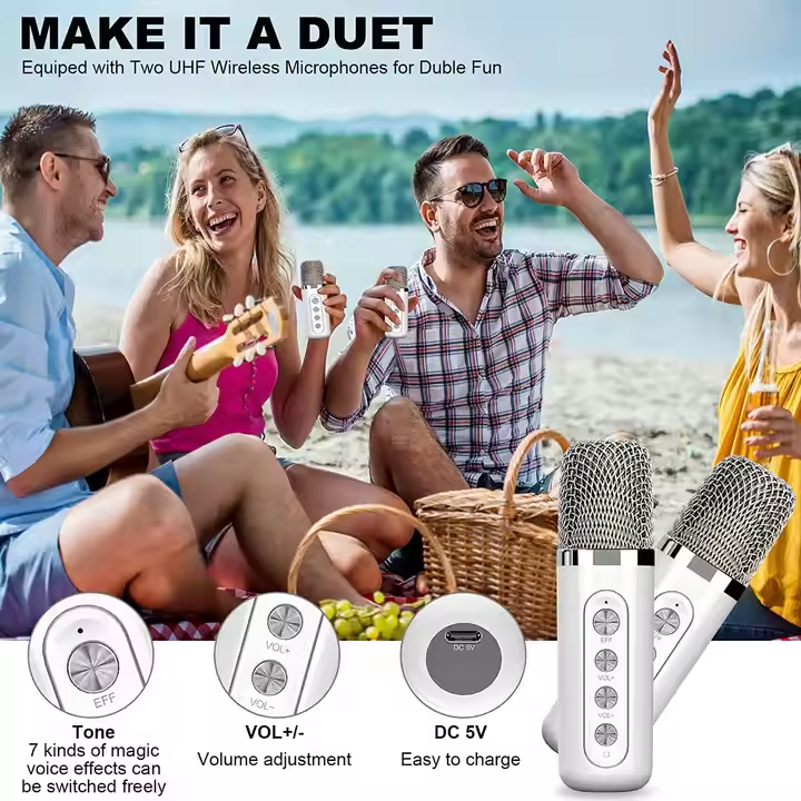 Bluetooth speaker wireless microphone audio all-in-one kit.