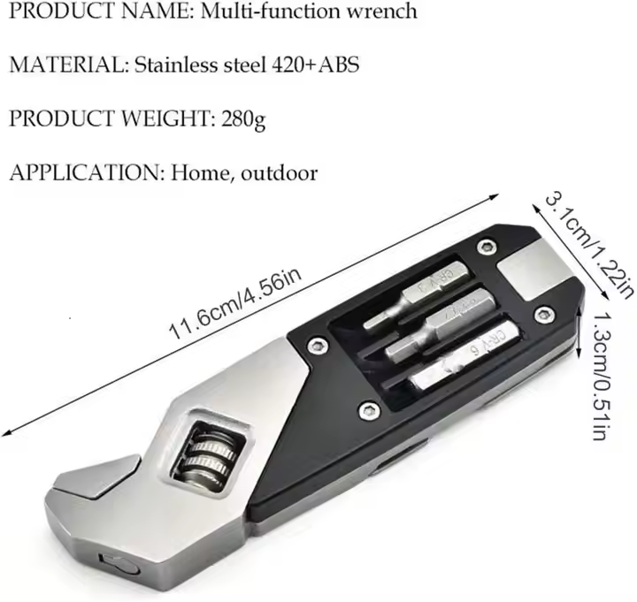 Outdoor multi-function wrench.