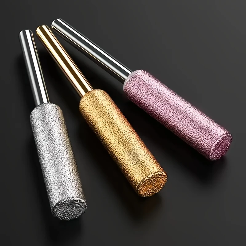 10-Pc Diamond Chain Saw Sharpener Set, Titanium Coated Corundum Grinding Bits