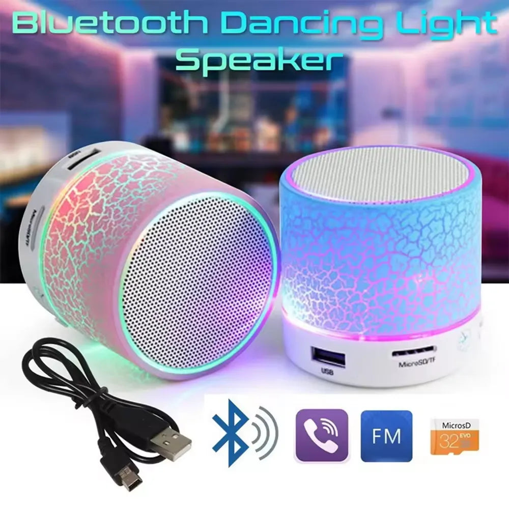 New 2024 Portable Speaker Bluetooth Waterproof Color Outdoor LED Speaker