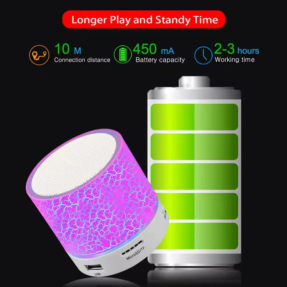 New 2024 Portable Speaker Bluetooth Waterproof Color Outdoor LED Speaker