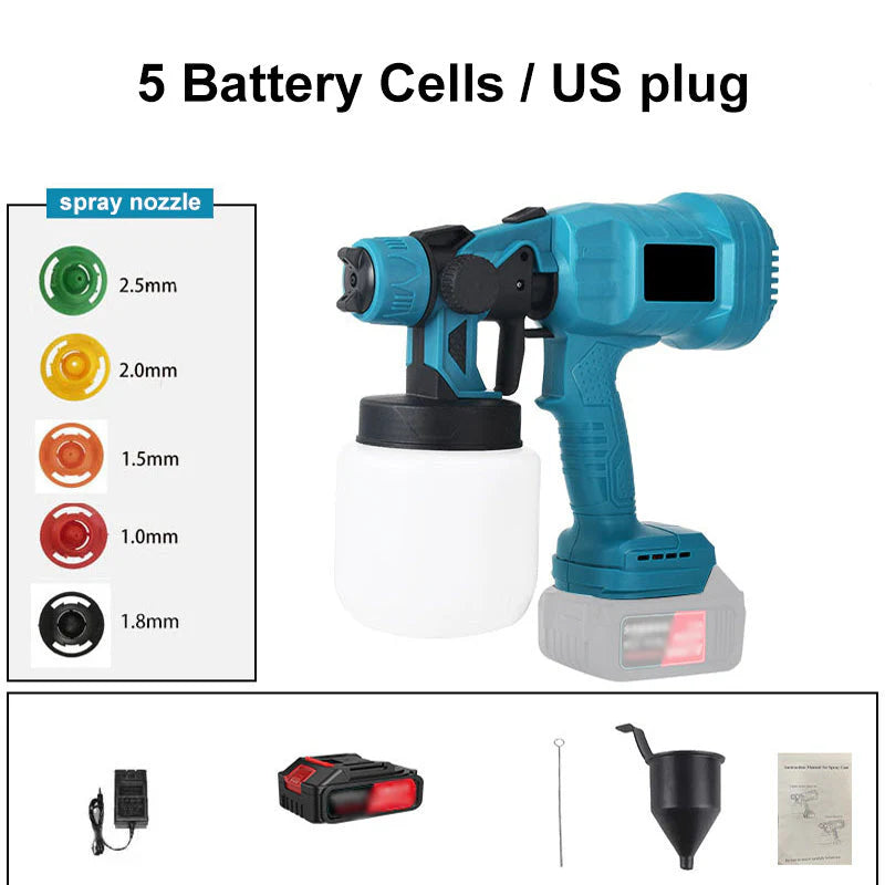 Wireless electric paint sprayer